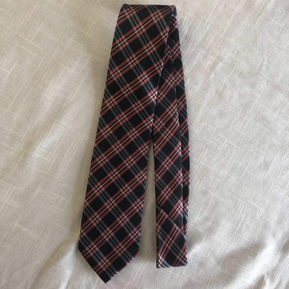 Croft & Barrow orange plaid tie
